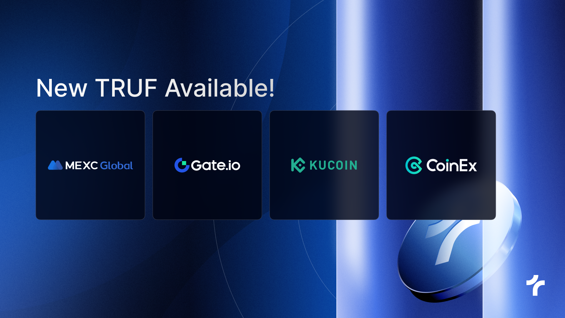 The New TRUF Token is Now Available on Gate.io, KuCoin, MEXC, and CoinEx